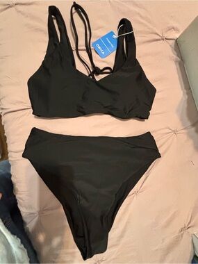 Black High-Waist Bikini Set